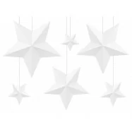 6 étoiles blanches