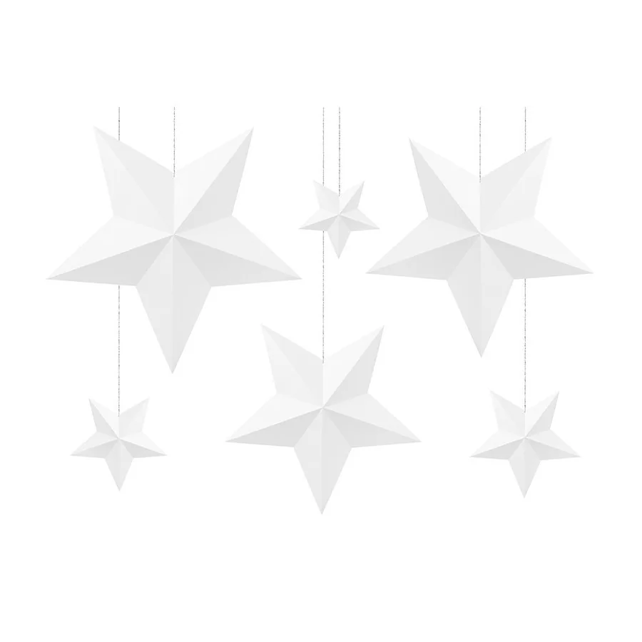 6 étoiles blancs