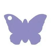 25 étiquettes papillons lilas