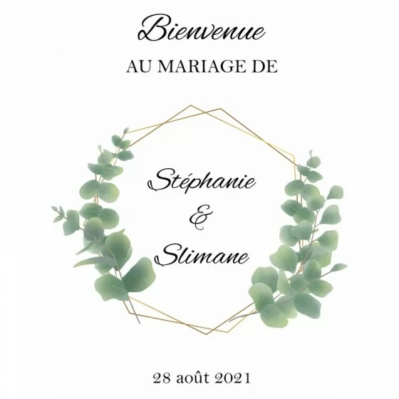 Plexiglass Panneau de Bienvenue Mariage 🤍 Entièrement Personnalisabl