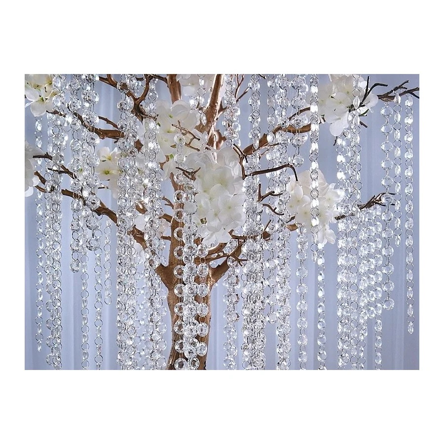 Guirlande de diamant en cristal transparent, decoration mariage