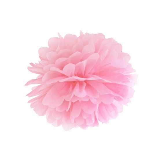 Pompon en papier de soie rose clair 25 cm