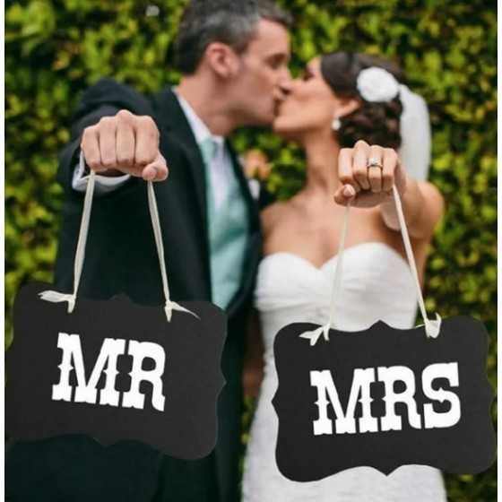 Mr & Mrs carton noir
