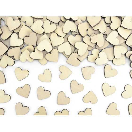 Confettis coeur en bois