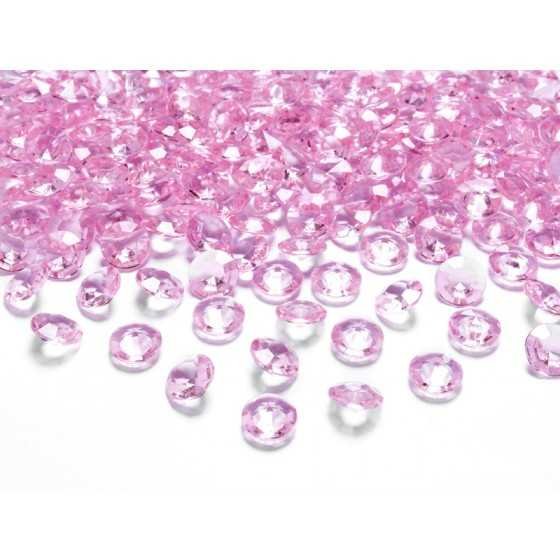 100 diamants roses claires 12 mm