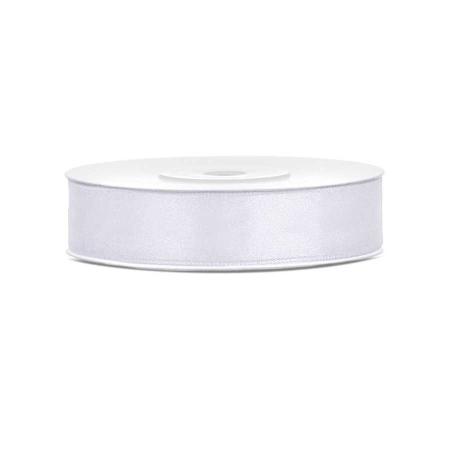 Ruban Satin Blanc En 15 mm / 1,5 Cm Au Mètre Pour Décorations Et Lo