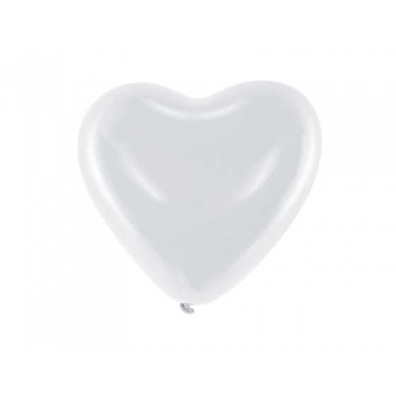 Ballon coeur blanc 24 cm
