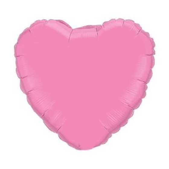 Ballon métallique rose coeur 80 cm