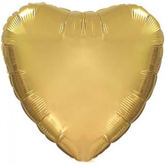 Ballon métallique or coeur 80 cm