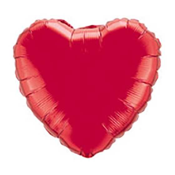 Ballon métallique rouge coeur 80 cm