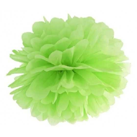 Pompon en papier de soie vert clair 35 cm