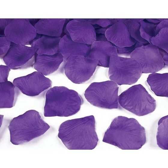 100 pétales de rose en tissu violet