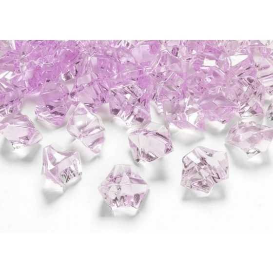 50 cristaux bloc de glace rose clair