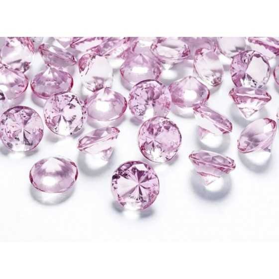 10 cristaux diamant rose 20 mm