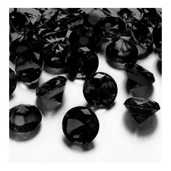 10 cristaux diamant noir 20 mm