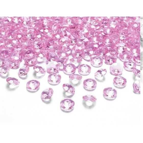 100 cristaux diamant rose 12 mm