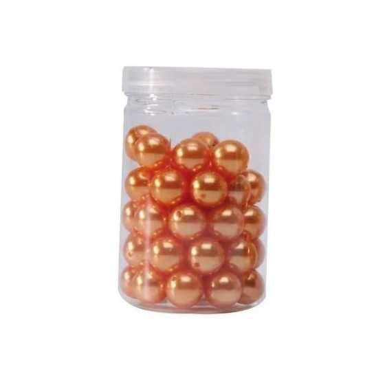 10 perles orange de 2,8 cm