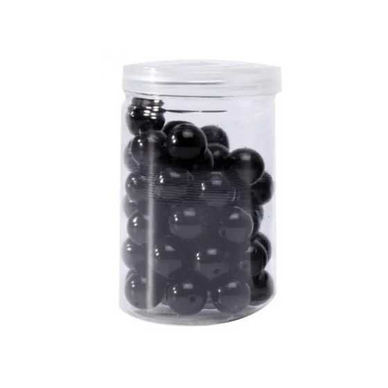 10 perles noires de 2,8 cm