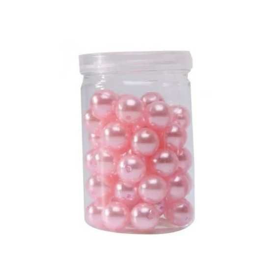 10 perles de 2,8 cm rose clair