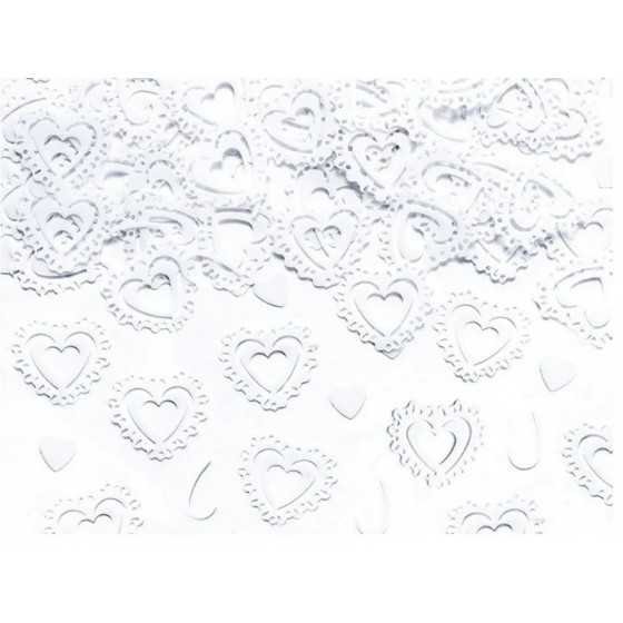 Confettis coeurs blanc (modèle 1)