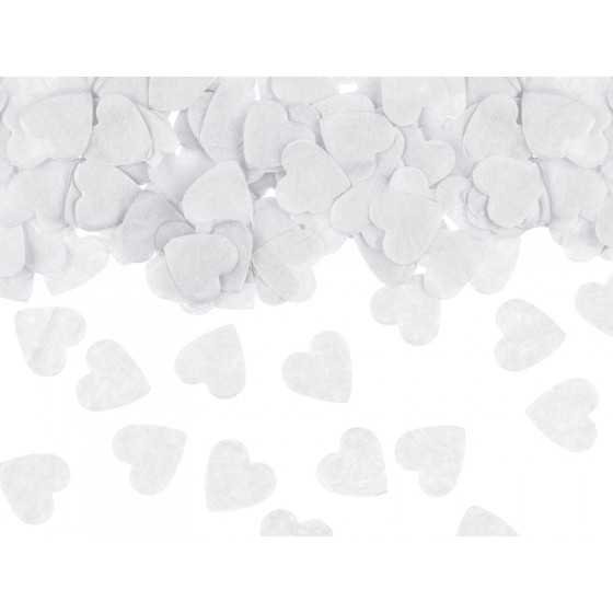 Confettis papier soie coeur blanc