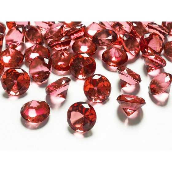 10 cristaux diamant rouge 20 mm