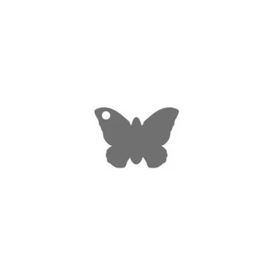 25 étiquettes papillons grises
