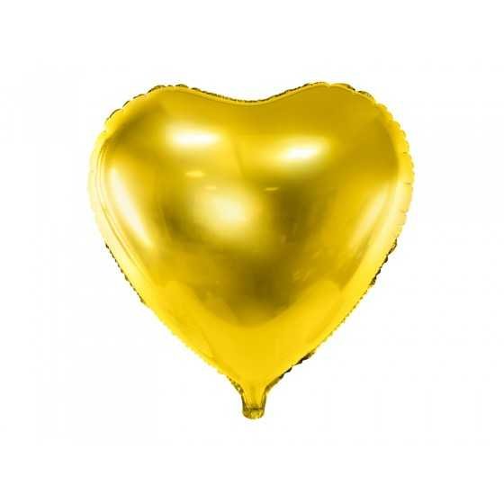 Ballon métallique or coeur...