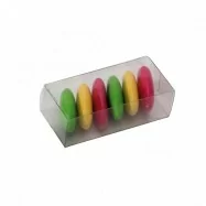 10 boîtes à dragées transparent rectangulaire deco multi couleur